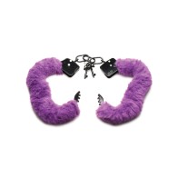 Purple Furry Handcuffs for Playful Bondage