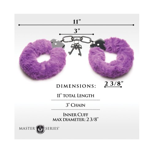 Purple Furry Handcuffs for Playful Bondage