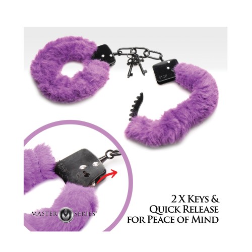 Purple Furry Handcuffs for Playful Bondage