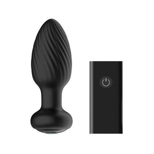 Nexus Tornado Rotating Vibrating Butt Plug Remote Black