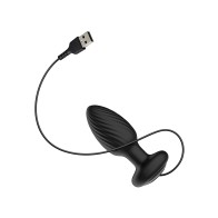 Nexus Tornado Rotating Vibrating Butt Plug Remote Black