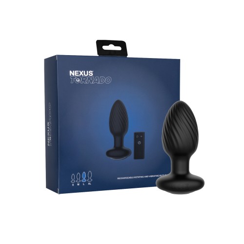 Nexus Tornado Rotating Vibrating Butt Plug Remote Black