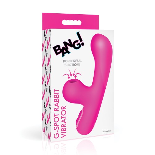 Vibrador Conejito G-Spot Bang 10X con Succión Rosa