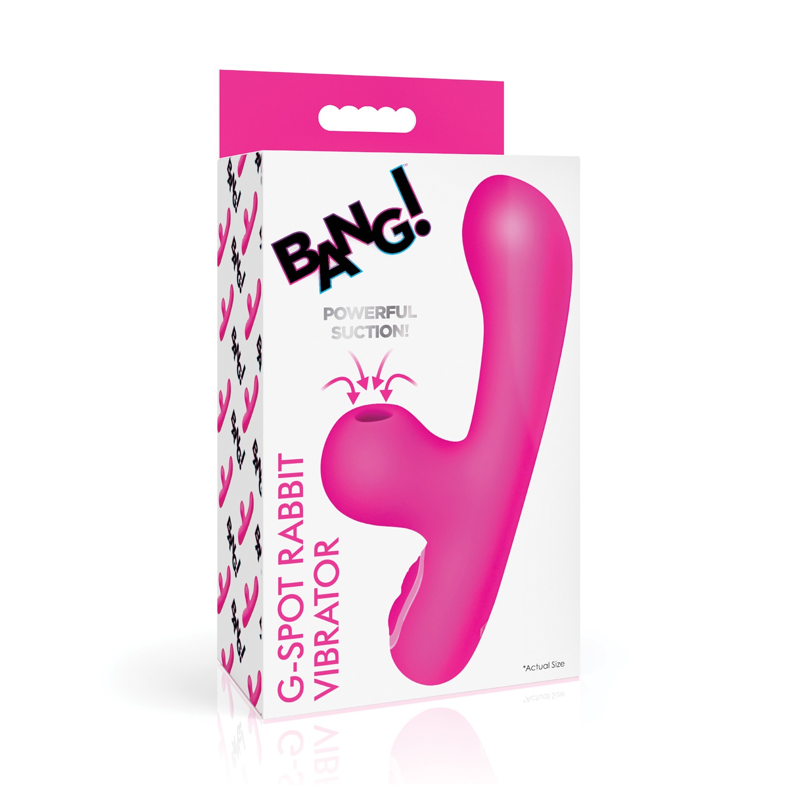 Bang 10X G-Spot Rabbit Vibrator with Suction Pink