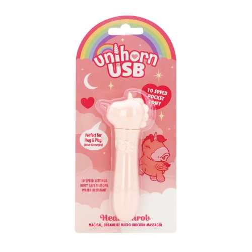 Unihorn USB Bullet Vibrator - Heart Throb