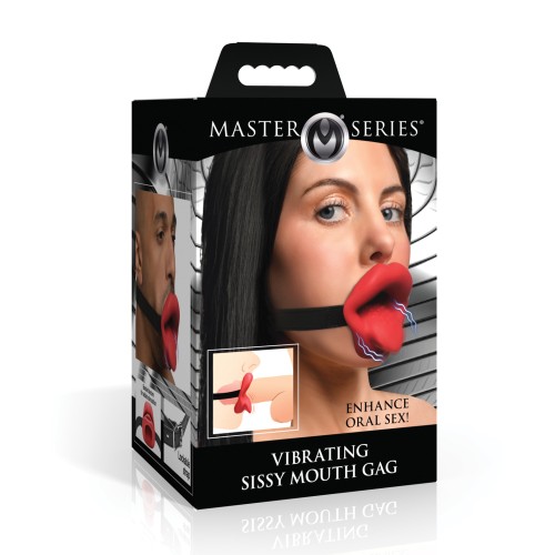 Gag Vibrador Sissy Master Series Rojo