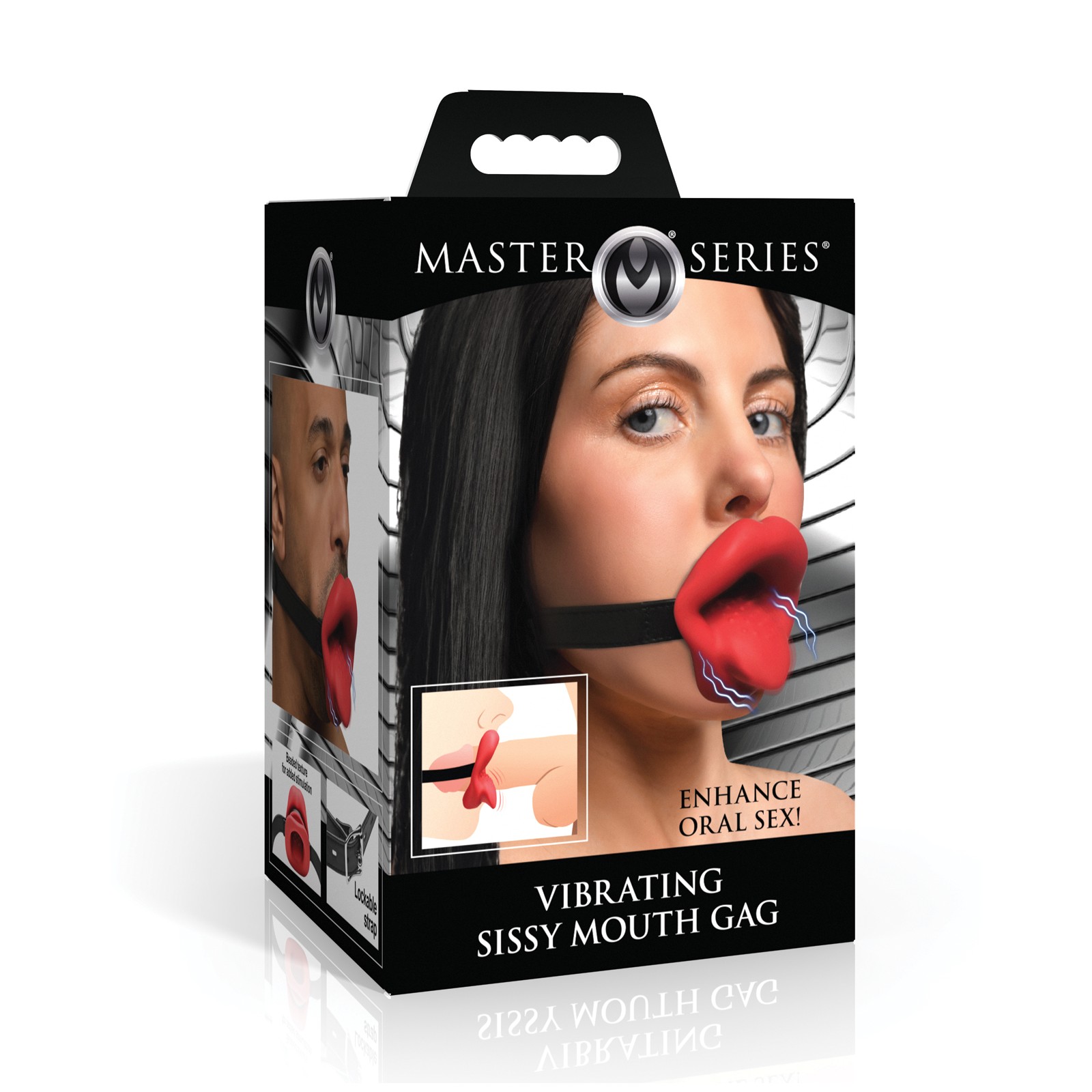 Master Series Sissy Mouth Gag Vibrator Red