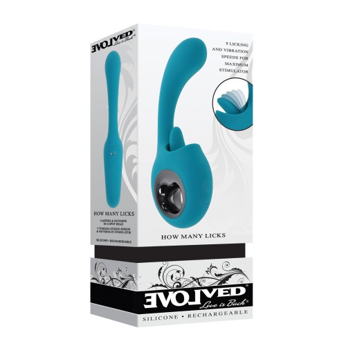 Evolved How Many Licks G-Spot Vibrator Teal