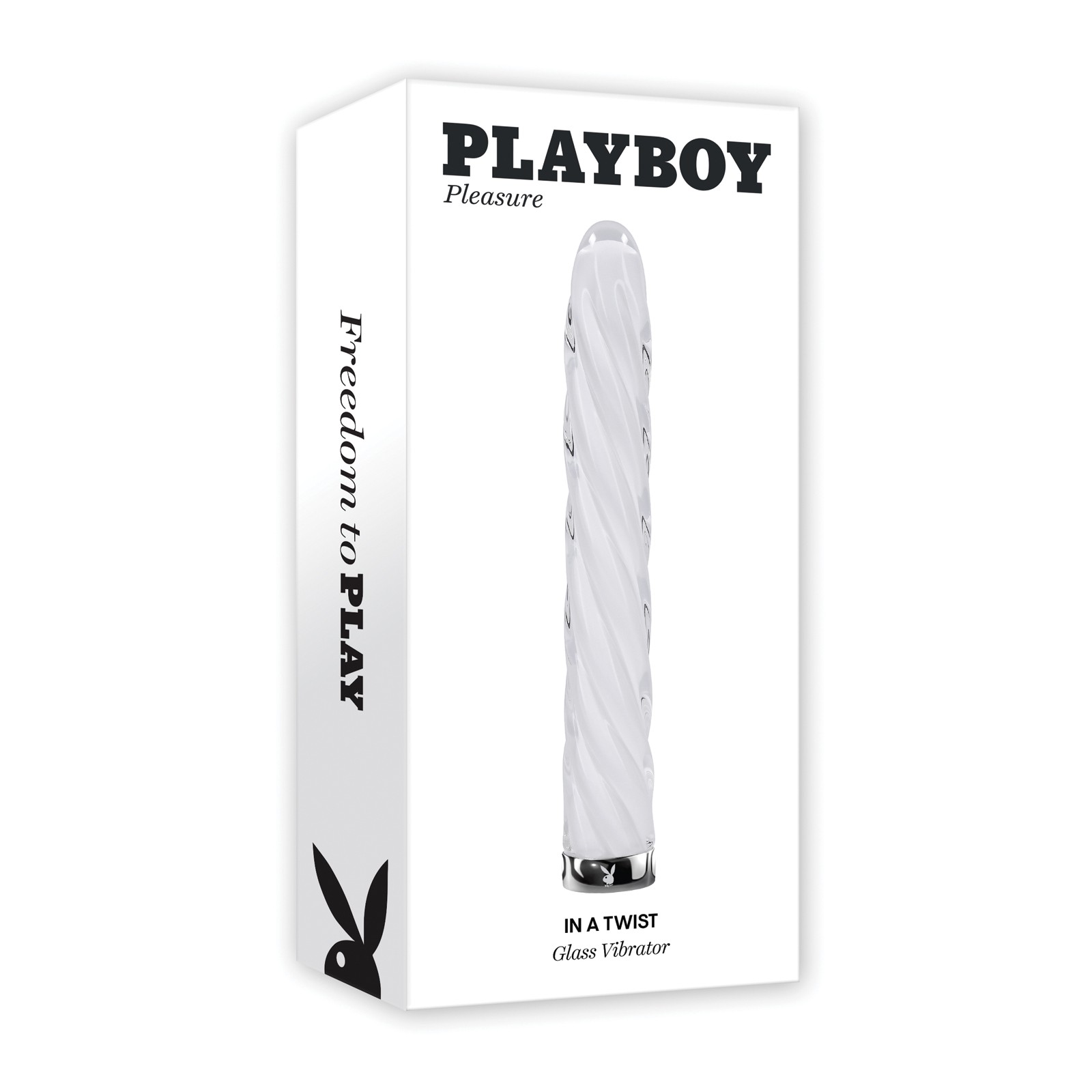 Playboy Twist Glass Vibrator White