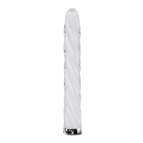 Playboy Twist Glass Vibrator White