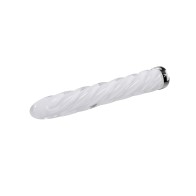 Playboy Twist Glass Vibrator White