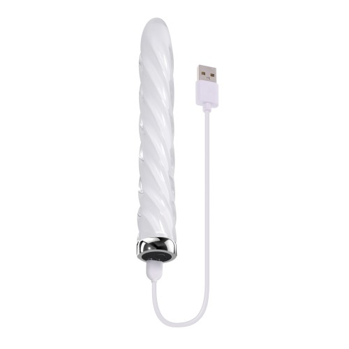 Playboy Vibrador de Cristal Tornado Blanco