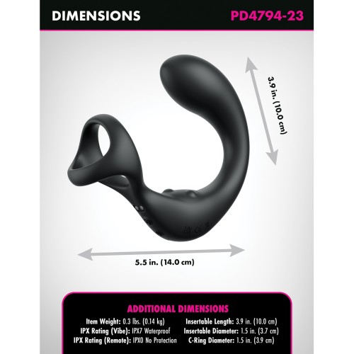 Anal Fantasy Elite Ass-Gasm Taint-Alizer P-Spot Vibrator Black