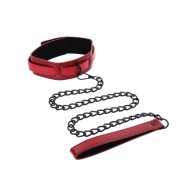 Ex's & Oh's Collar & Leash Set Red/Black