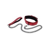 Conjunto de Collar y Correa Ex's & Oh's Rojo/Negro