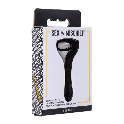 Sex & Mischief Ex's & Oh's Temperature Play Sensory Roller - Black