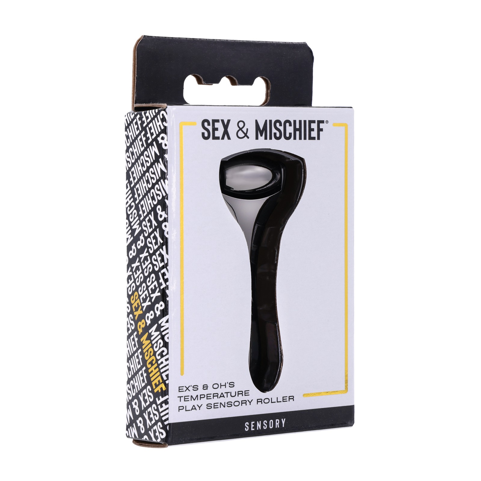 Sex & Mischief Ex's & Oh's Temperature Play Sensory Roller - Black