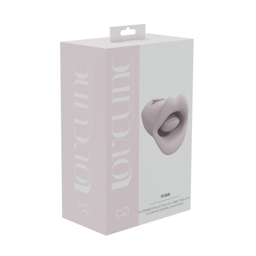 Vibrador de Succión y Boca Loveline Kiss Rosa