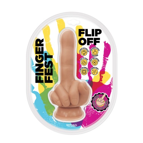 Finger Fest Flip Off Dildo - Flesh