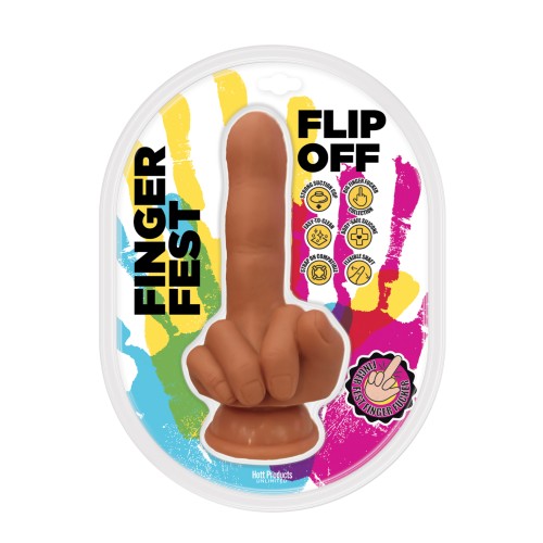 Dildo Flip Off Finger Fest - Bronce