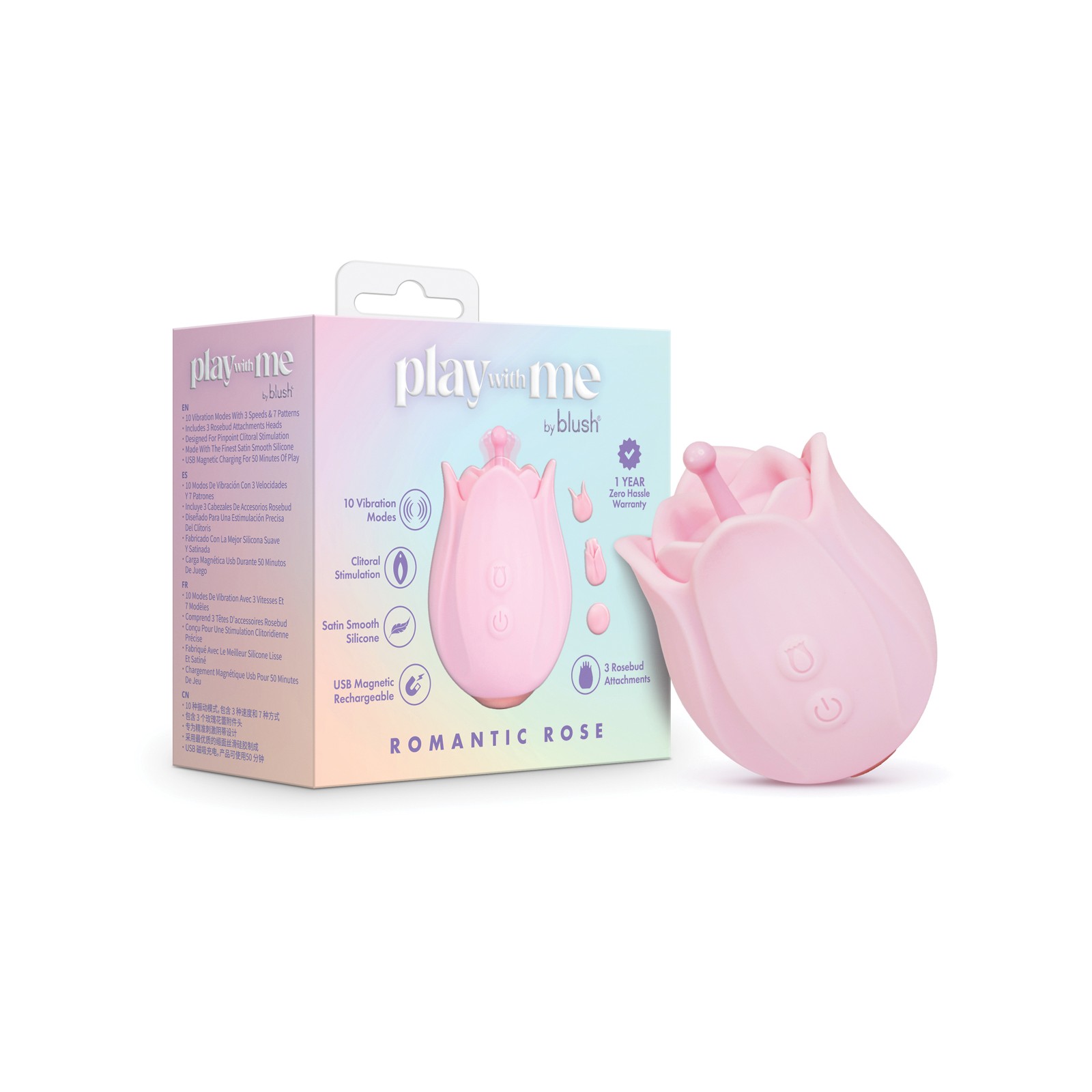 Blush Play With Me Romantic Rose - Compact Massager