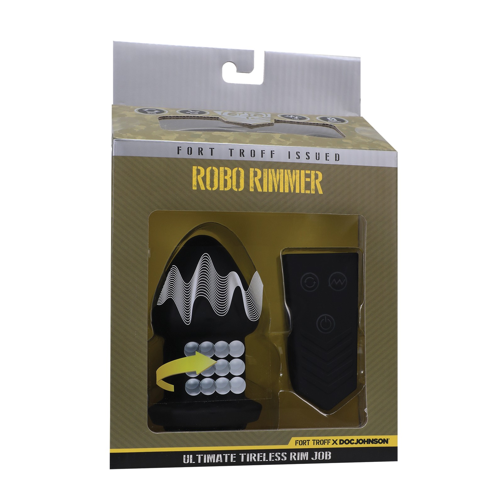 Fort Troff Robo Rimmer Plug Anal Vibrante Negro