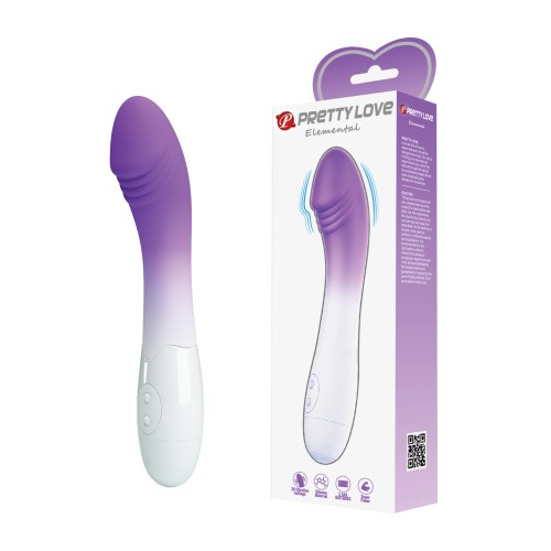 Pretty Love Elemental G-Spot Realistic Vibrator Purple Ombre