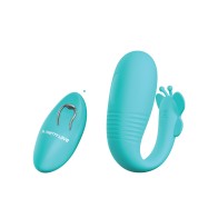 Pretty Love Remi Thrusting Hands-Free Vibrator - Aqua