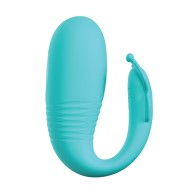 Pretty Love Remi Thrusting Hands-Free Vibrator - Aqua