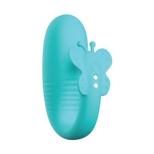 Pretty Love Remi Thrusting Hands-Free Vibrator - Aqua