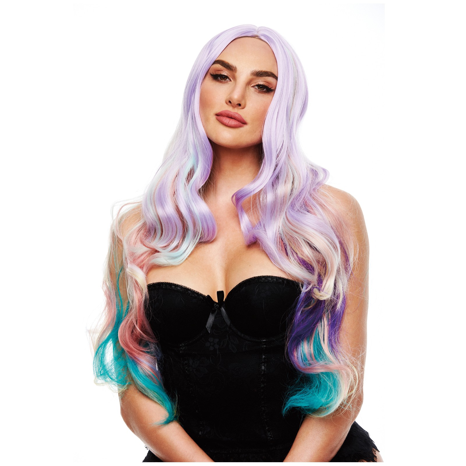 Pleasure Wigs Ella Pastel Rainbow