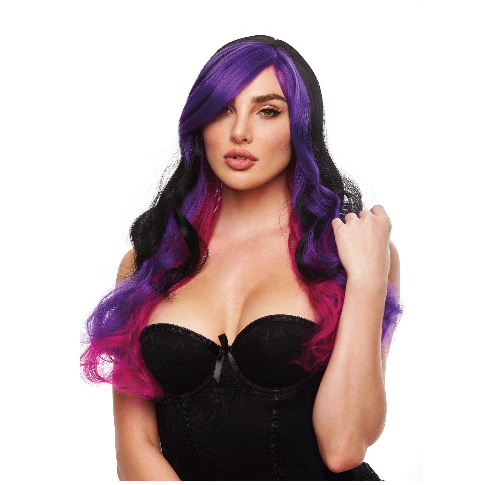 Pleasure Wigs Brandi - Black and Purple