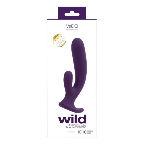 VeDO Wild Vibrador Doble Recargable en Púrpura