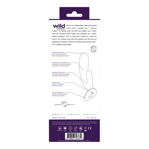 VeDO Wild Vibrador Doble Recargable en Púrpura