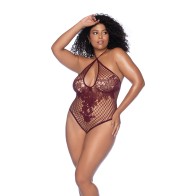 Floral Convertible Bodysuit Burgundy QN