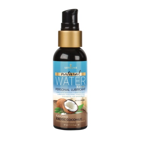 Hidratante Personal Natural a Base de Agua Sensuva - 1.93 oz Coco Exótico