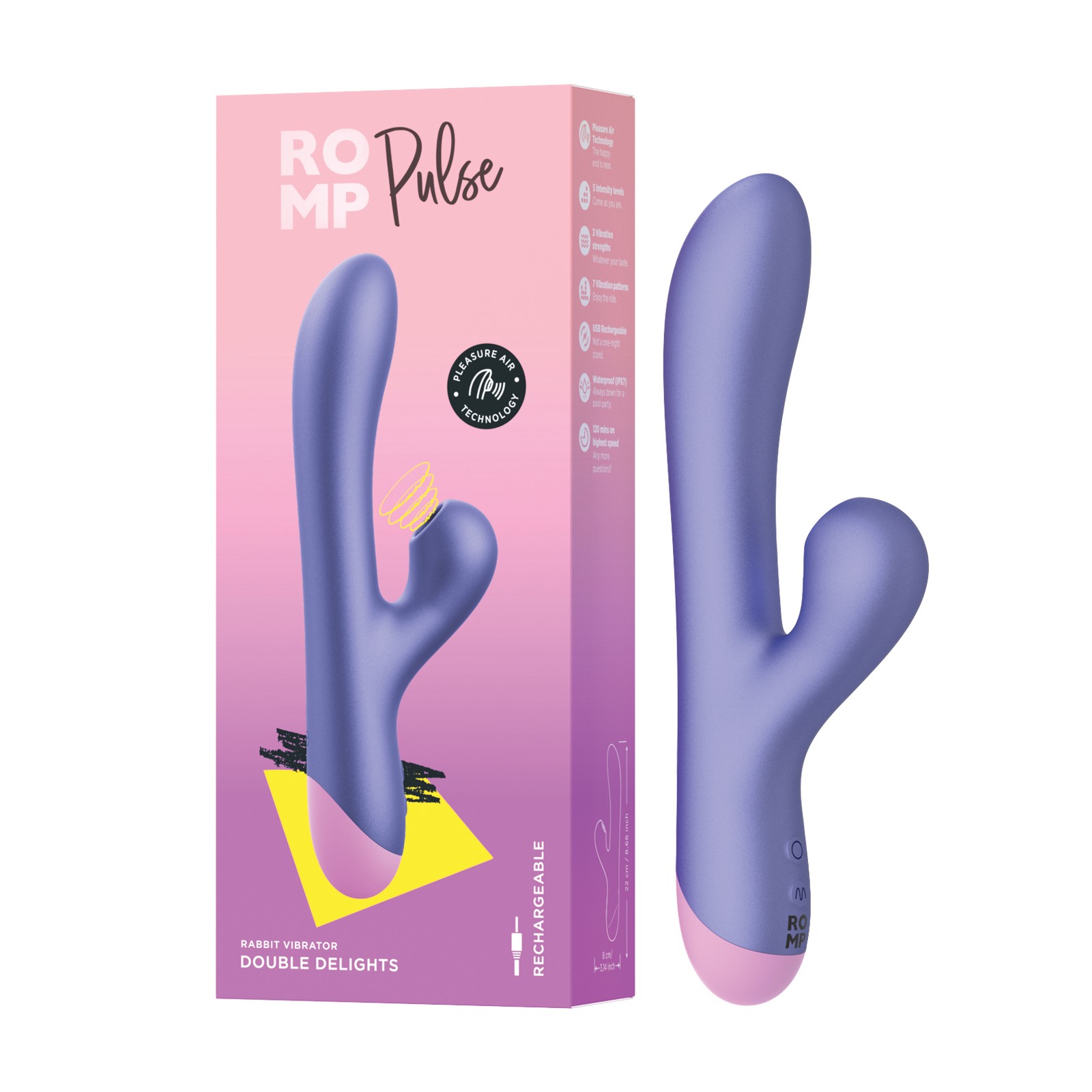 ROMP Pulse Air Pulse Rabbit Purple 3D