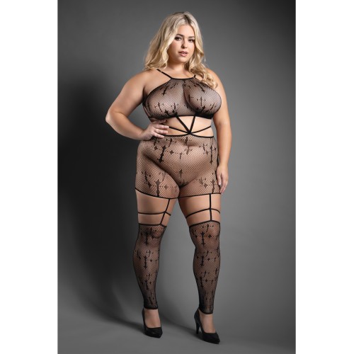 Sheer Unholy Gartered Bodystocking for Allure