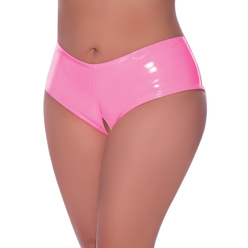 Club Candy Low Rise Boy Short with Split Crotch Pink