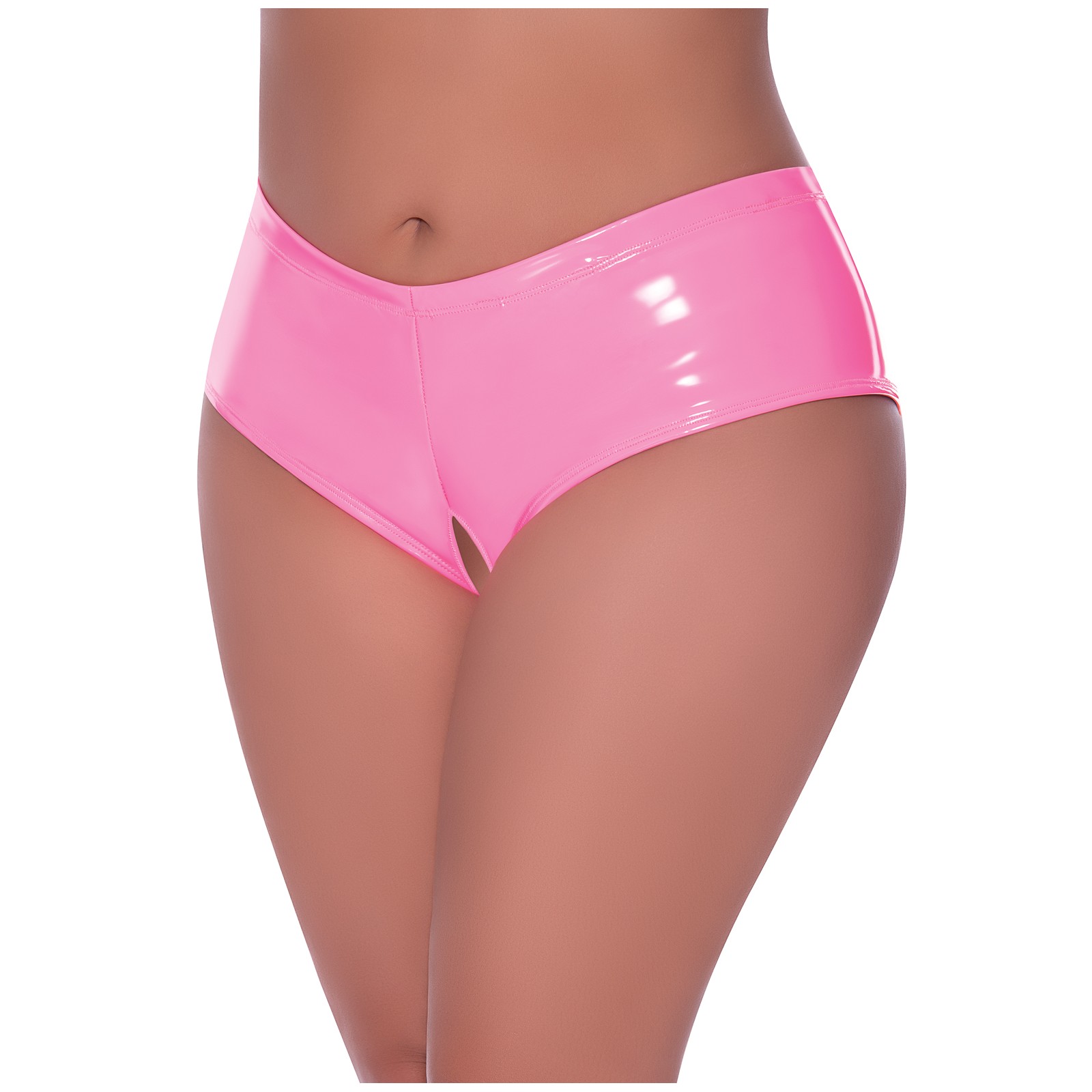 Club Candy Low Rise Boy Short with Split Crotch Pink