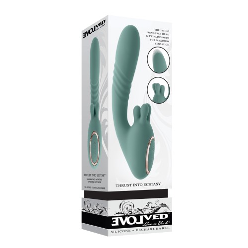 Vibrador Conejito Evolved Thrust into Ecstasy con Movimiento - Menta