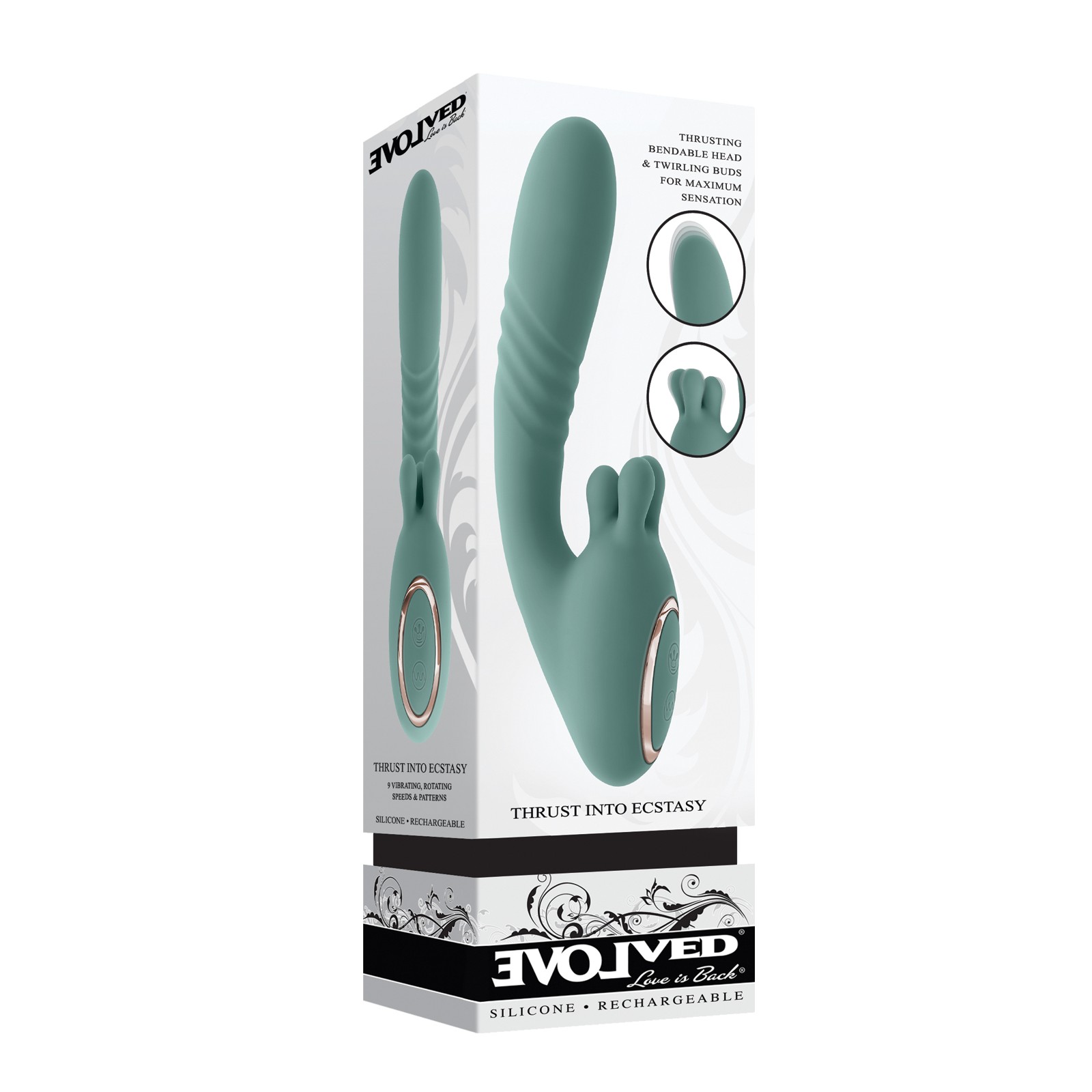 Evolved Thrust into Ecstasy Thrusting Rabbit Vibrator - Mint