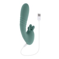 Vibrador Conejito Evolved Thrust into Ecstasy con Movimiento - Menta