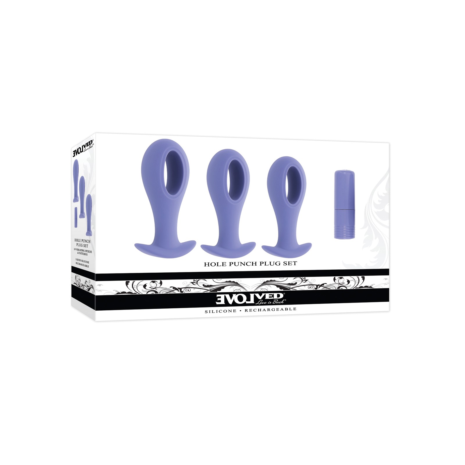 Evolved Hole Punch Anal Plug Set - Purple