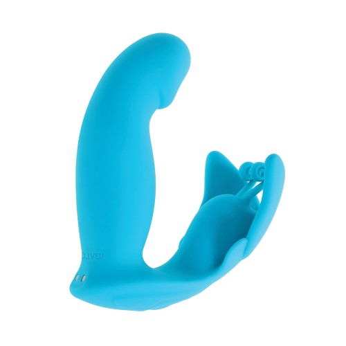 Evolved Spread Your Wings Rabbit Vibrator - Blue