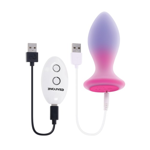 Evolved Paradise Remote-Controlled Butt Plug - Pink/Purple