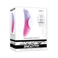 Vibrador de Ropa Interior Curvado Evolved Paradise con Control Remoto - Rosa/Púrpura