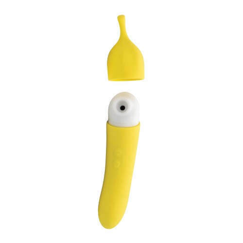 Banana Cream Air Pulse & G-Spot Vibrator Yellow