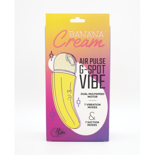 Banana Cream Air Pulse & G-Spot Vibrator Yellow