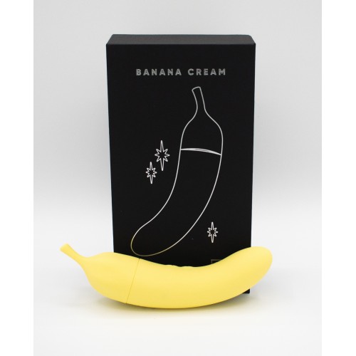 Vibrador de Pulso de Aire y G-Spot Banana Cream Amarillo